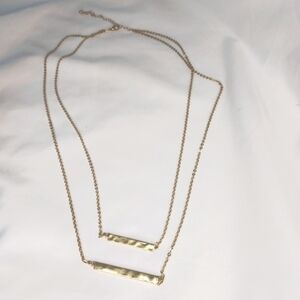 Kalea double bar necklace gold tone lobster clasp closure Stitch Fix